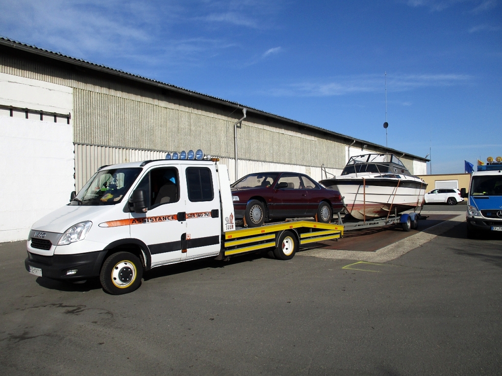 Überladenen Transporter gestoppt