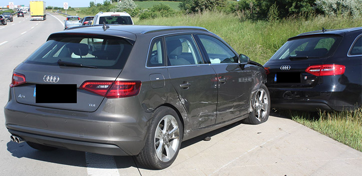 Zusammenstoß an Baustelle