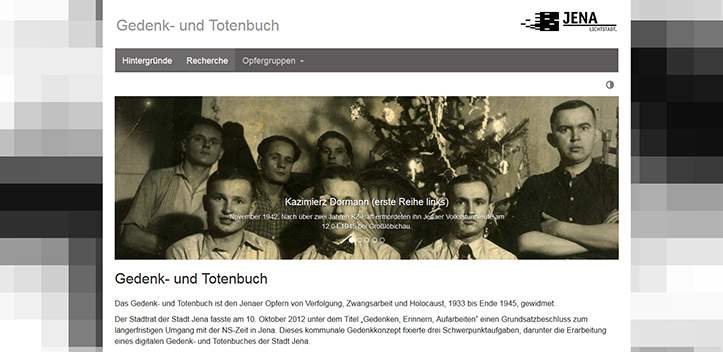Digitales Gedenkbuch der Stadt Jena online