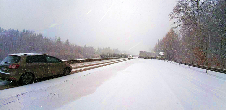 15 Schnee-Unfälle auf den Thüringer Autobahnen