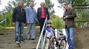 Neue Fahrradrampe unterm Jenzig
