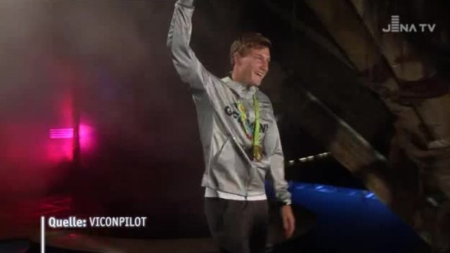 Olympia-Gold im Speerwurf: Der Jenaer Thomas Röhler hatte in Rio allen Grund zum Feiern