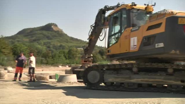 Bauliche Veränderung: Die Arbeiten am Schulbau in Wenigenjena sind nun oberirdisch zu sehen