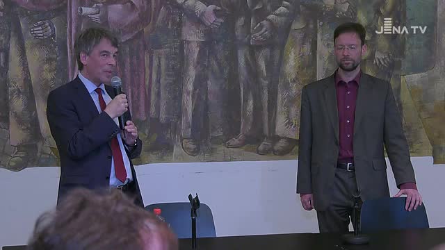 Pressekonferenz zur Oberbürgermeister-Stichwahl in Jena mit Dr. Thomas Nitzsche und Dr. Albrecht Schröter