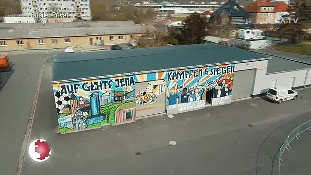 Für den Jenaer Sport: Fußball- und Basketball-Fans setzten ein gemeinsames Graffiti-Projekt um 