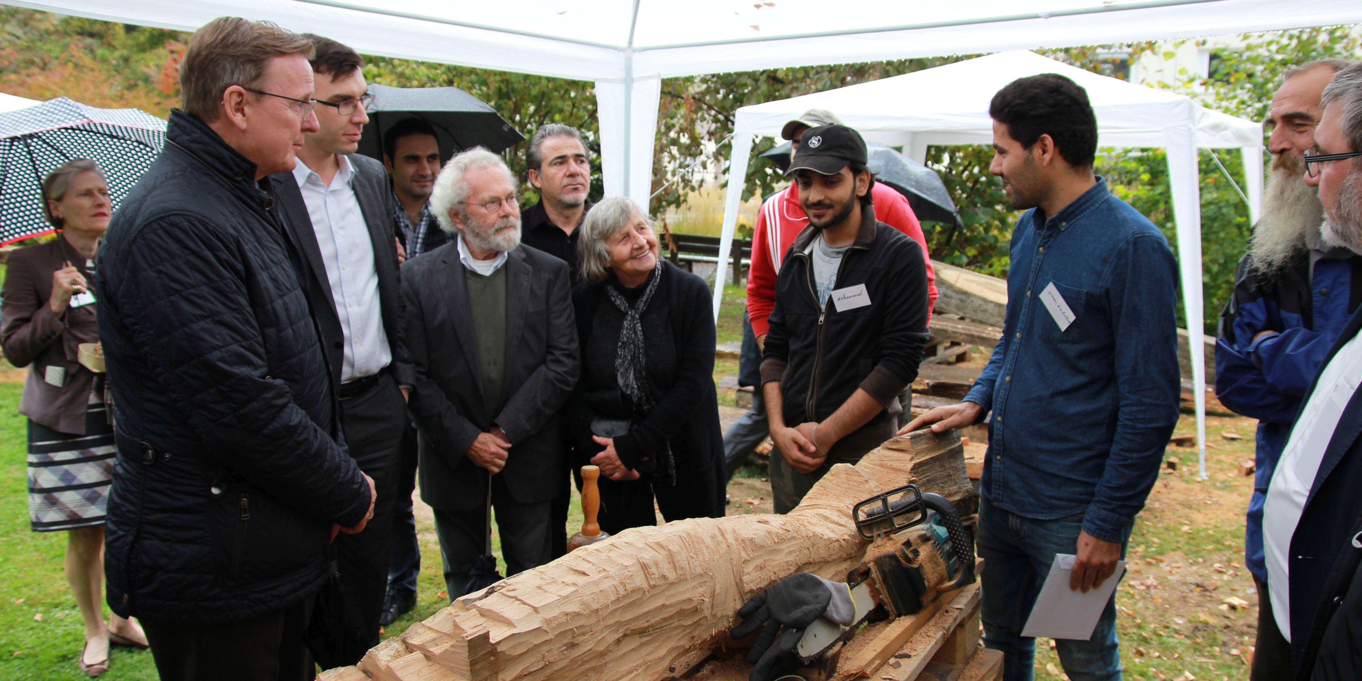 Holzbildhauersymposium in Stadtroda: Abschlusspräsentation