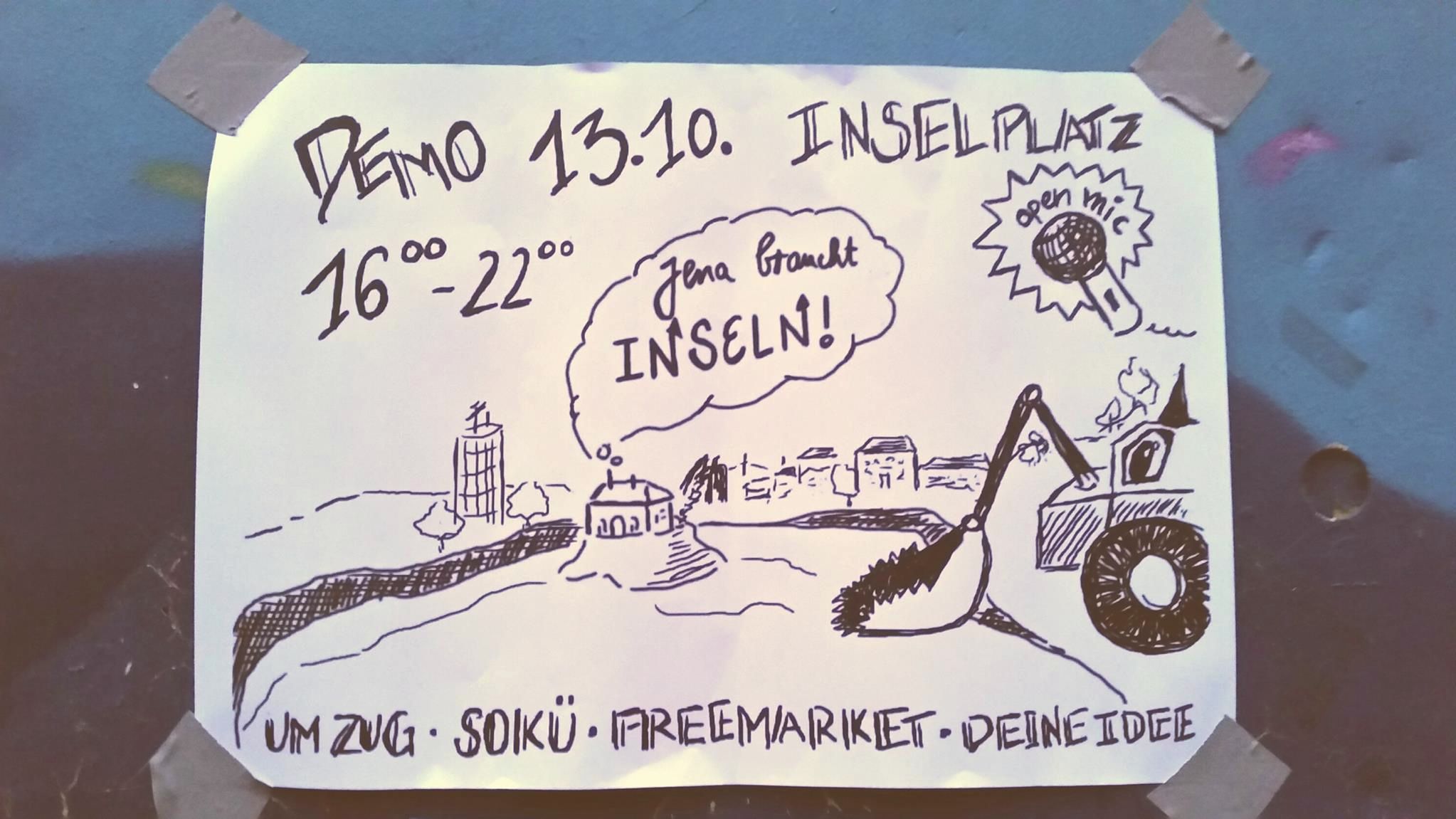 Demo zum Inselplatz am Freitag