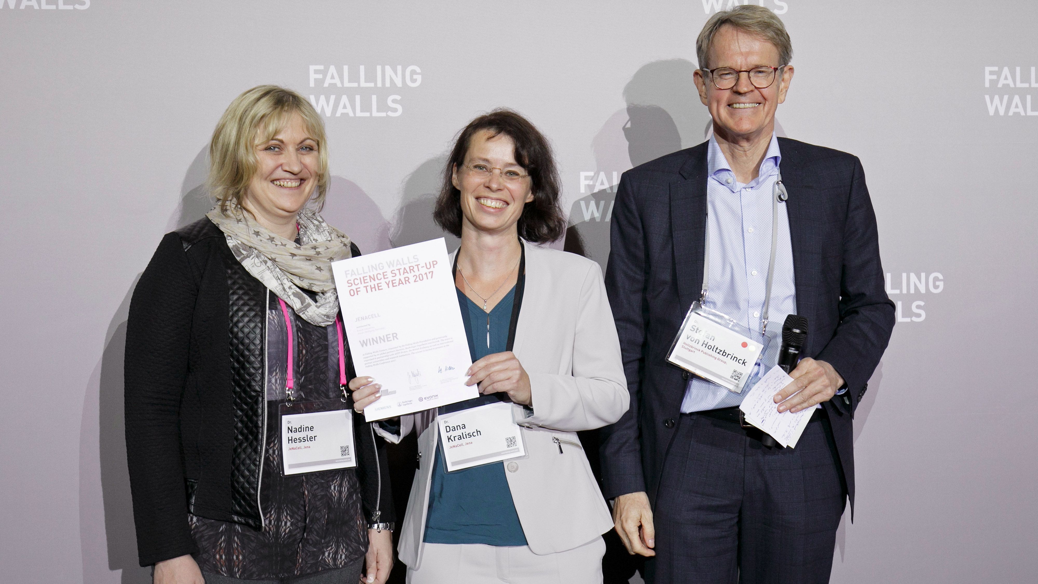 JeNaCell zum globalen „Science Start-Up of the Year 2017“ gewählt