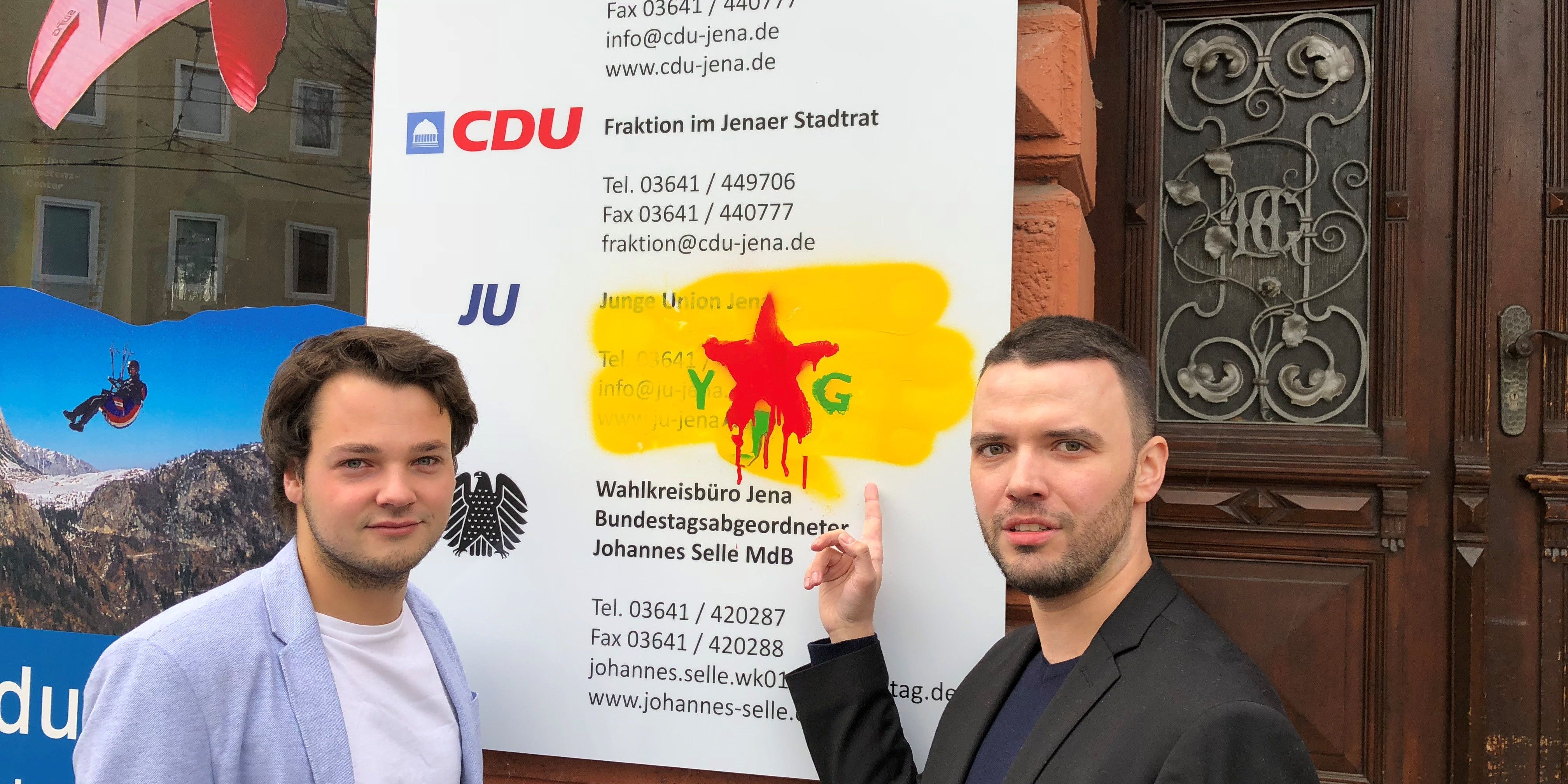 Erneuter Angriff auf die Kreisgeschäftsstelle der CDU Jena Erneuter Angriff auf die Kreisgeschäftsstelle der CDU Jena