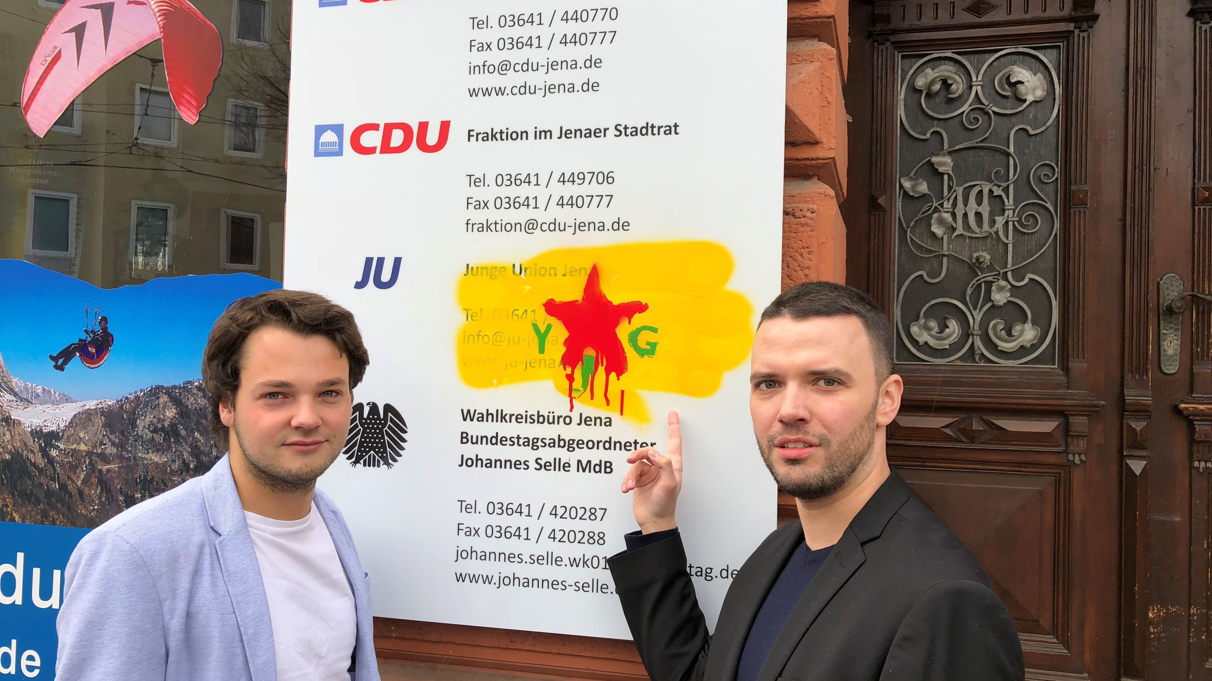 Erneuter Angriff auf die Kreisgeschäftsstelle der CDU Jena