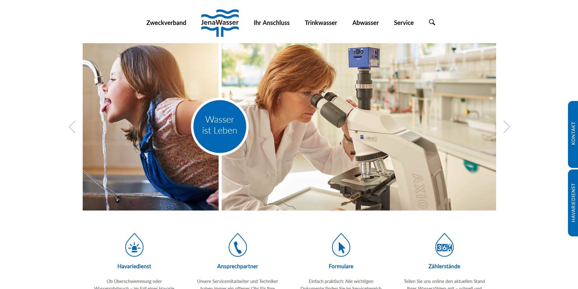 JenaWasser hat renoviert – auf der Homepage