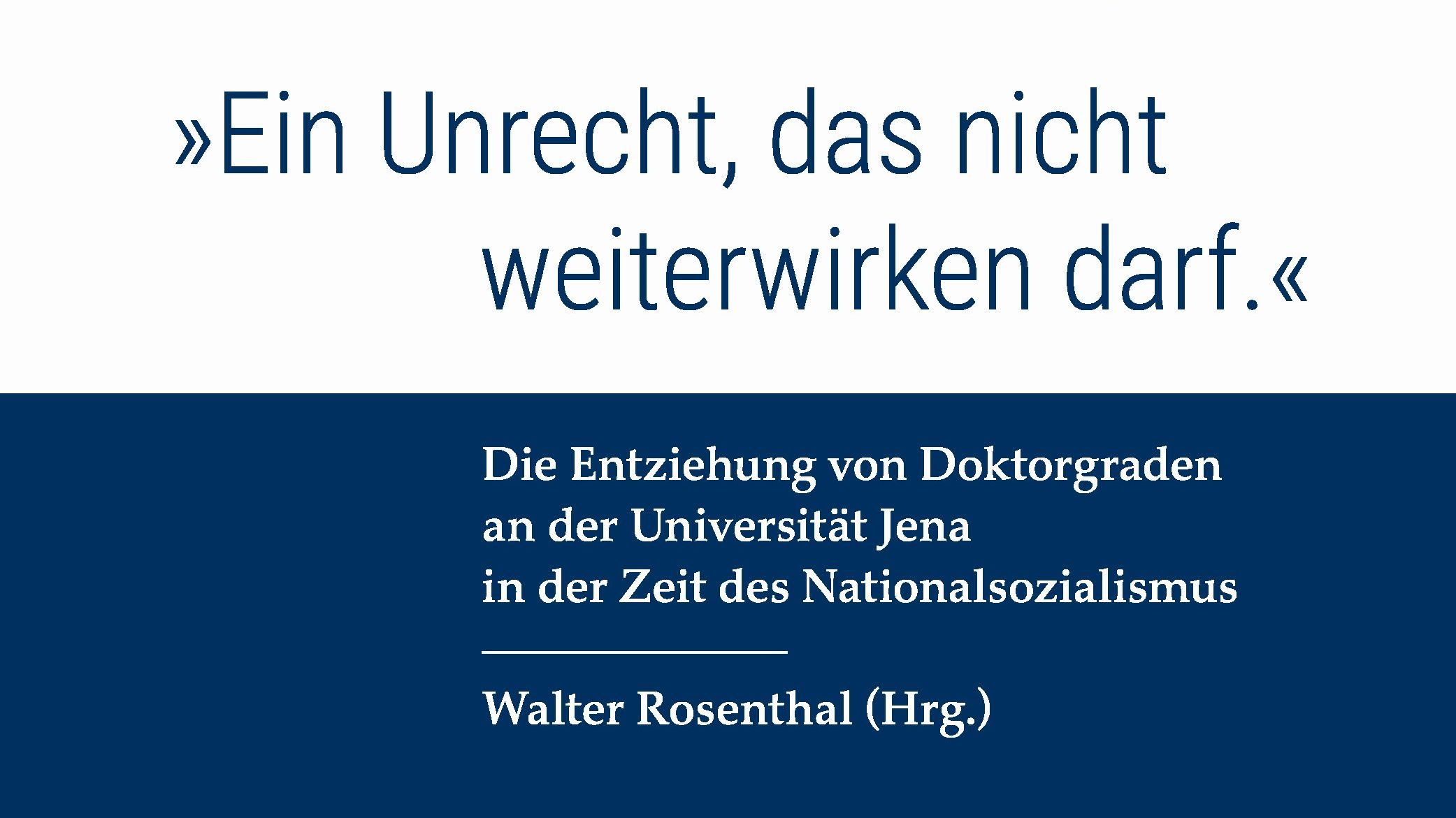 Uni-Broschüre: Doktortitel symbolisch wieder zuerkannt