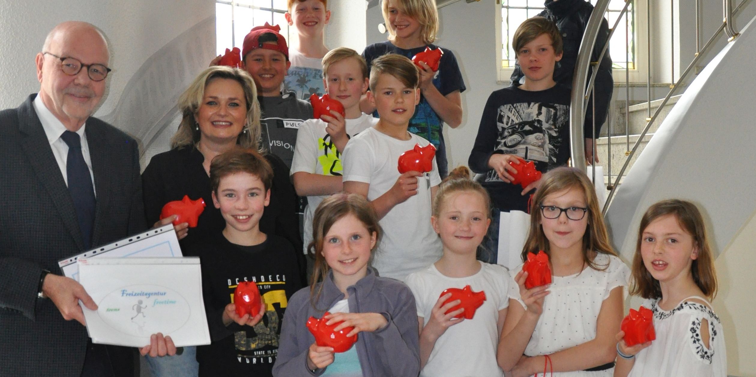 Schüler trafen Sparkassenvorstand 