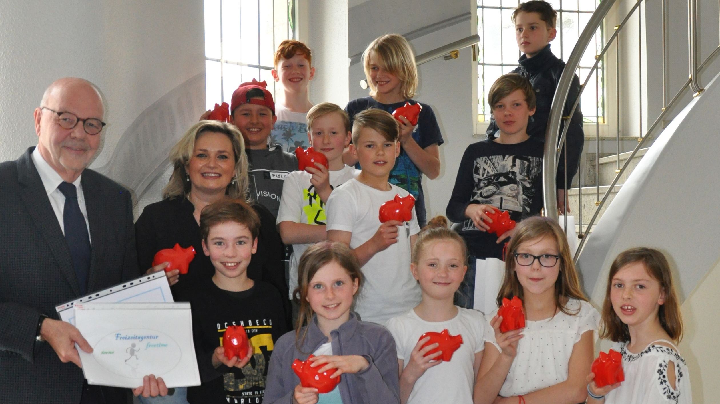 Schüler trafen Sparkassenvorstand 