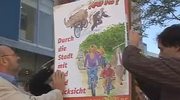 Fahrradfahrer aufgepasst: In der Innenstadt startete eine Plakataktion