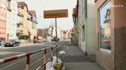 Halbseitige Straßensperrung durch Baustellen