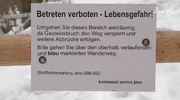 Gefährdet: Kommunalservice warnt vor abrutschenden Kalkhängen