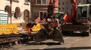 Bauarbeiten: In der Innenstadt ist der Straßenbahnverkehr unterbrochen