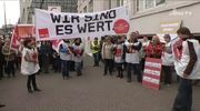 Warnstreik: Auch in Jena machte die Gewerkschaft ver.di im Tarifstreit mobil