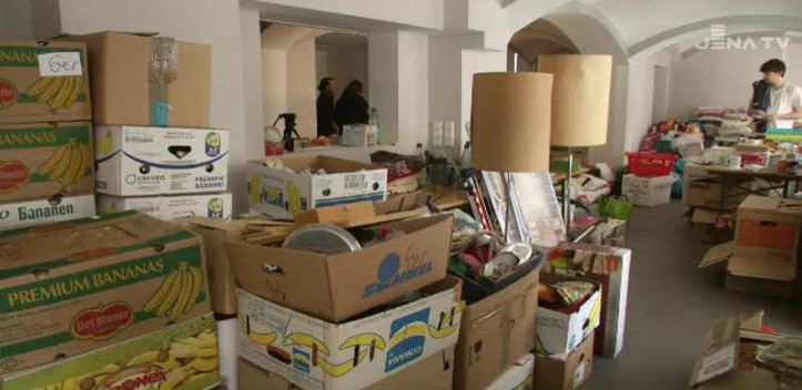 Ein Zeichen für Solidarität: Der Freundeskreis Philosophenweg sammelte Spenden für Flüchtlinge