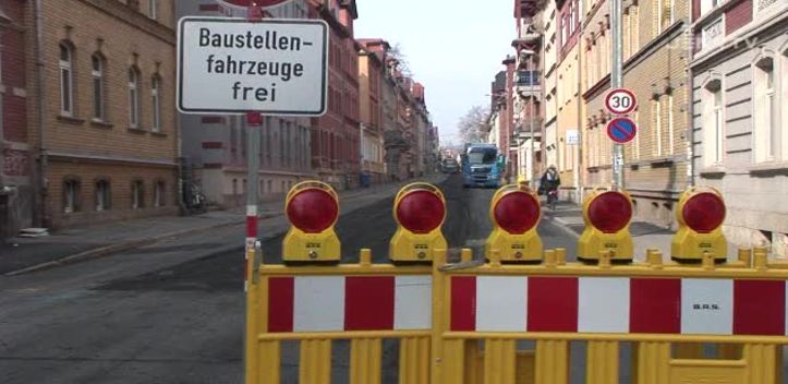 In der Kur: Seit Montag ist die Lutherstraße wieder für mehrere Monate gesperrt