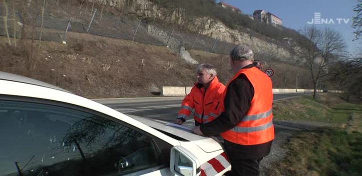 Vollsperrung: Am Dornburger Berg werden Arbeiten zur Hangsicherung durchgeführt