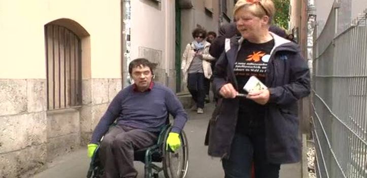 Mobilität für Behinderte: Anlässlich des Europäischen Protesttages gab es eine spezielle Stadtführung