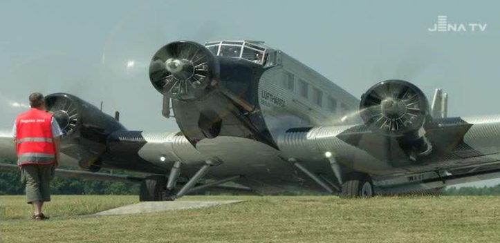 Erste Landung:  Die „Tante Ju“ war zu Gast auf dem Flugplatz Jena-Schöngleina