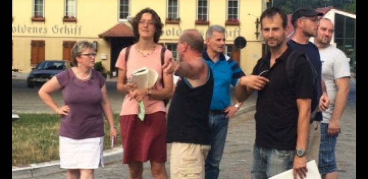 Grüne auf Verkehrstour in Jena-Maua