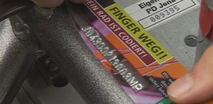 Fahrradcodierung in Jena am 4. August 