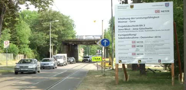 Bahnarbeiten an der Ringwiese: Die Überführung in der Kahlaischen Straße wird erneuert