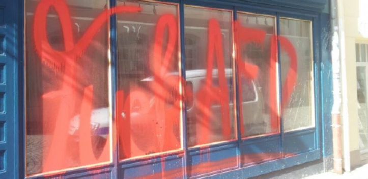 AfD-Wahlkreisbüro in Jena beschmiert