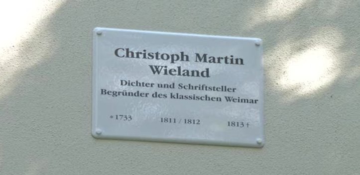Tafel enthüllt: Am Prinzessinnenschlösschen wird dem Dichter Wieland gedacht