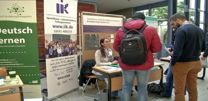 Flüchtlinge in der Hochschule: Auf dem Uni-Campus gab es einen Informationstag