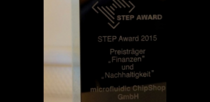 STEP Award 2015 für microfluidic ChipShop 