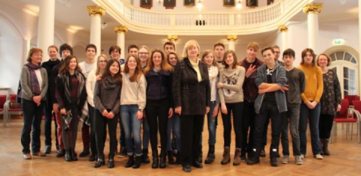 Französische Schüler empfangen