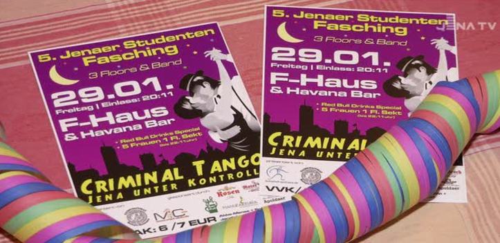 Der 5. Jenaer Studentenfasching steht unter dem Motto „Criminal Tango“