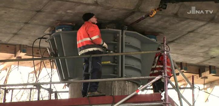 Brückensanierung: An der Stadtrodaer Straße liegen die Bauarbeiten im Plan