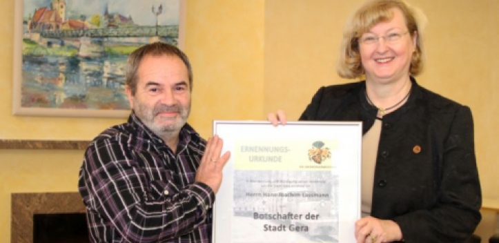 Hans-Joachim Lassmann ist Botschafter der Stadt Gera