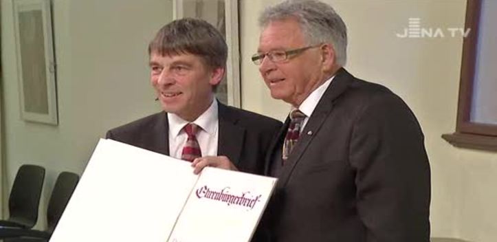 Festakt: Der langjährige Oberbürgermeister Dr. Peter Röhlinger wurde Jenaer Ehrenbürger