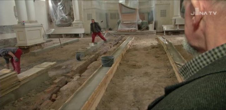 Gute Fortschritte: In der Friedenskirche sind die Schwamm-Sanierungsarbeiten in vollem Gange