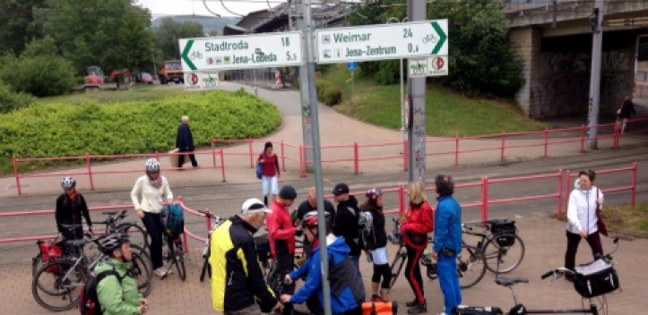 Testfahrt auf dem Fernradweg Thüringer Städtekette