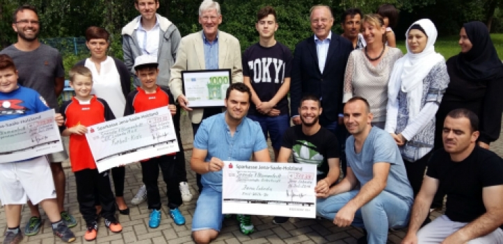 Spende für KLEX, SV Lobeda 77 und Gemeinschaftunterkunft