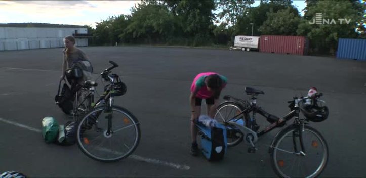 Mit Rad und Rucksack: Berliner Schüler machten auf ihrer Deutschland-Tour in Jena halt