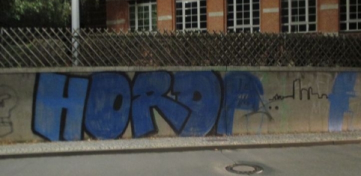 Graffito-Sprayer geflüchtet