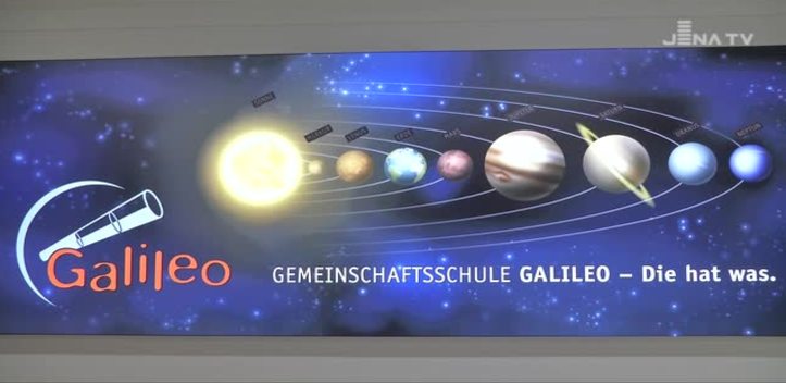 Sponsoren gefunden: Der Galileo-Gemeinschaftsschule wurde eine Planetentafel übergeben