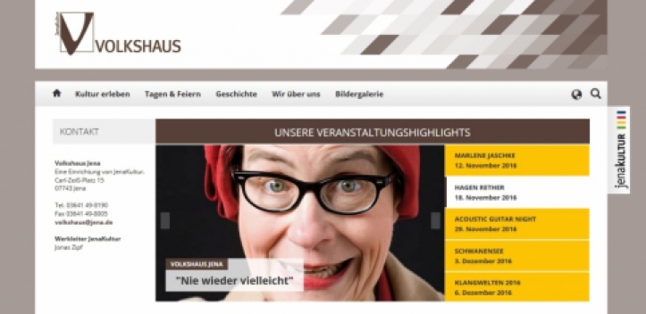 Neue Website für Volkshaus Jena online