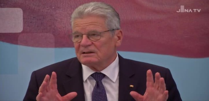 Staatsoberhaupt zu Gast: Bundespräsident Joachim Gauck besuchte heute Jena