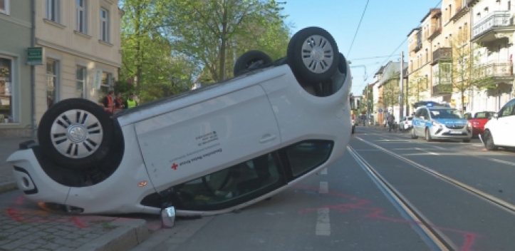 Schwerer Unfall in der Karl-Liebknecht-Straße