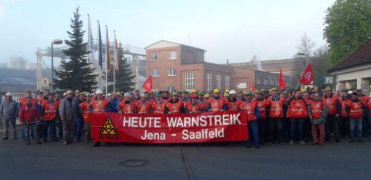 Warnstreik bei Silbitz Guss in Ostthüringen